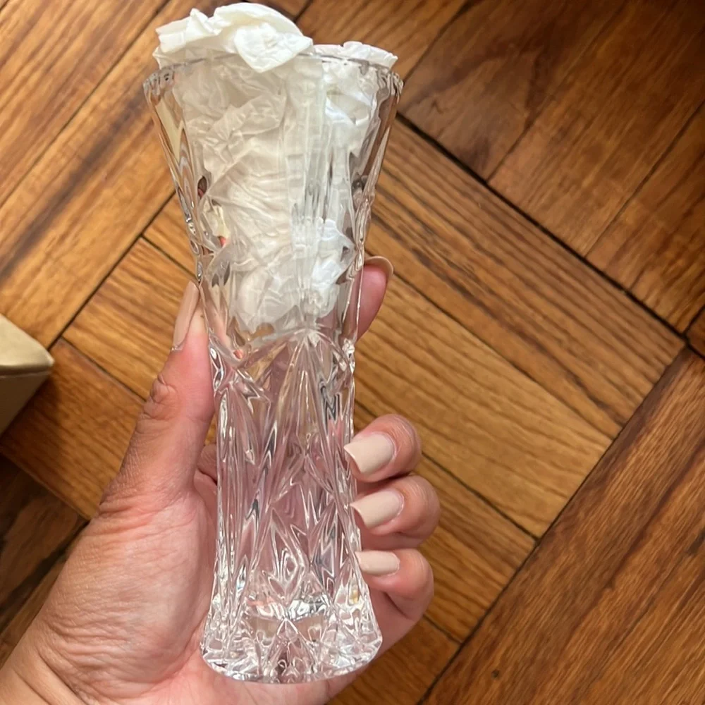 NIB Lenox Crystal 6” vase